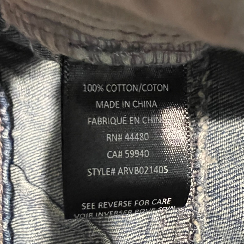 AFRM Jeans‎ Destroyed Distressed 5-Pocket Blue Denim Button Fly Women's 25 30x28 - Picture 10 of 15
